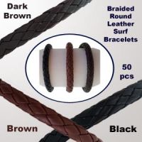 Round Braided Leather Bracelet