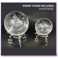 Crystal Bubble Sphere (Silver Base)