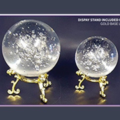 Crystal Bubble Sphere (Gold Base)