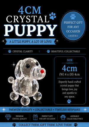 Crystal Dog 4cm