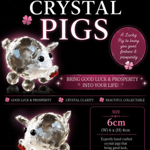 Crystal Lucky Pig 6cm