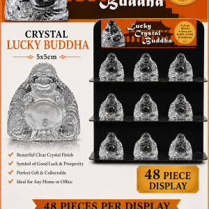 Crystal Lucky Buddha Display