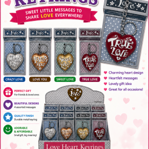 Resin Love Heart Keyring