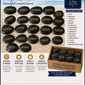 SOUTHWEST AREA UK Engraved Souvenir Pebbles
