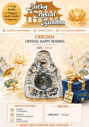 Crystal Lucky/Happy Buddha