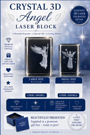 Crystal Angel Laser Block 2 Sizes