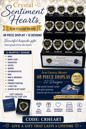 Crystal Sentiment Heart Display