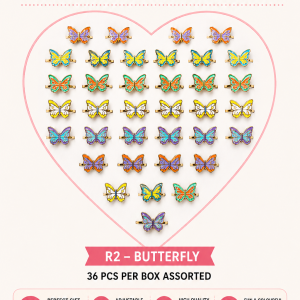 Children's Enamel Butterfly Adjustable Ring