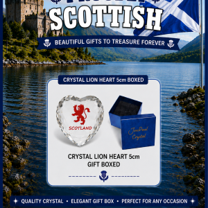 Scotland Red lion Crystal Heart
