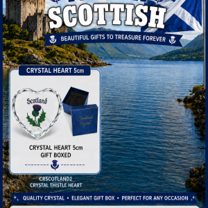 Scotland Thistle Crystal Heart