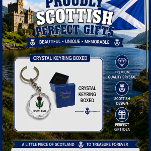 Scotland Thistle Crystal Keyring