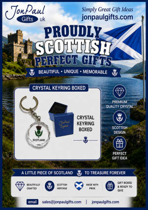 Scotland Thistle Crystal Keyring