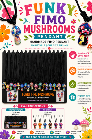 Funky Fimo Mushroom Pendant