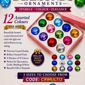 Crystal Diamond Shape Ornament 3cm