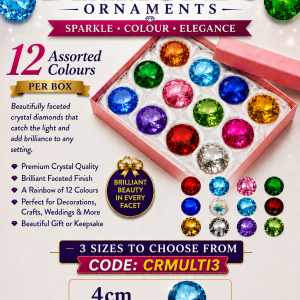 Crystal Diamond Shape Ornament 4cm