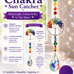 Crystal & Gemstone Suncatcher Tree of Life