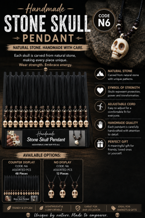 Stone Skull Pendant Display