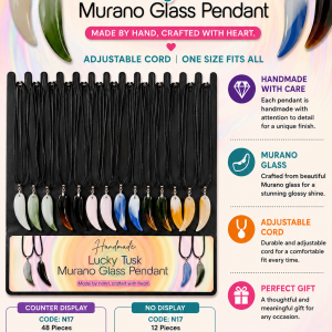 Lucky Tusk Glass Pendant Top up