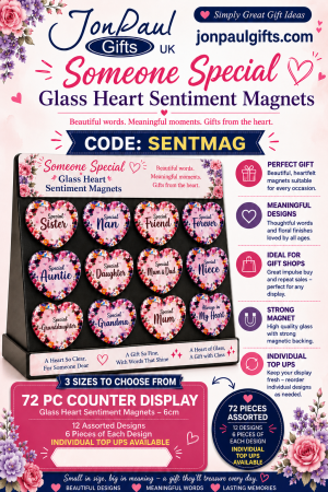 Sentiment Glass Magnet 7cm