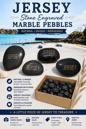JERSEY Engraved Souvenir Pebble