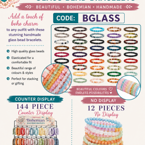 Bohemian Glass Bracelet Display