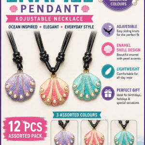 Enamel Pearl & Clam Shell Pendant