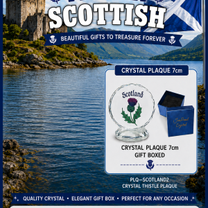 Scotland Thistle Crystal Plaque