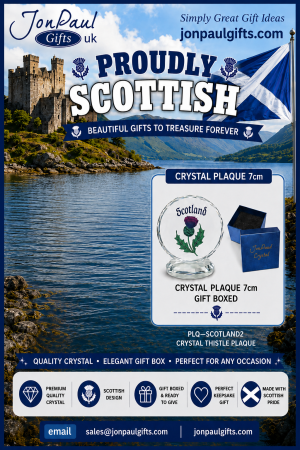 Scotland Thistle Crystal Plaque