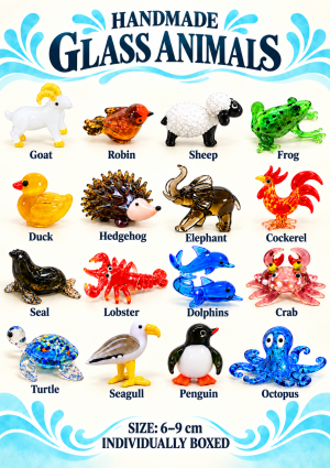 Handmade Glass Animal Display